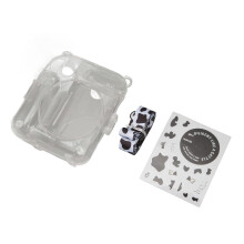 Instant Camera Hoes Kit Schouderriem Sticker Camerahoes Duurzame Camerabeschermhoes Transparante Hoes Compatibel met Instax Mini 12 Koeienpatroon