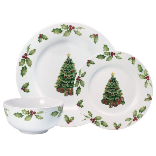 Pfaltzgraff Christmas Day 24 Piece Dinnerware Set, Service for 8 1