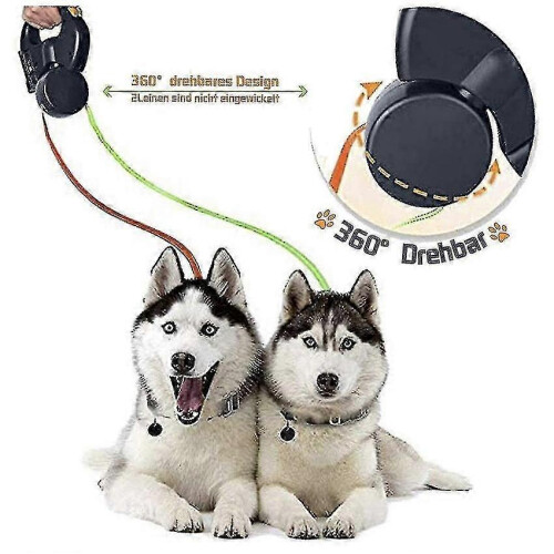 Retractable Dog Leash for 2 Pets - 5m Length 1
