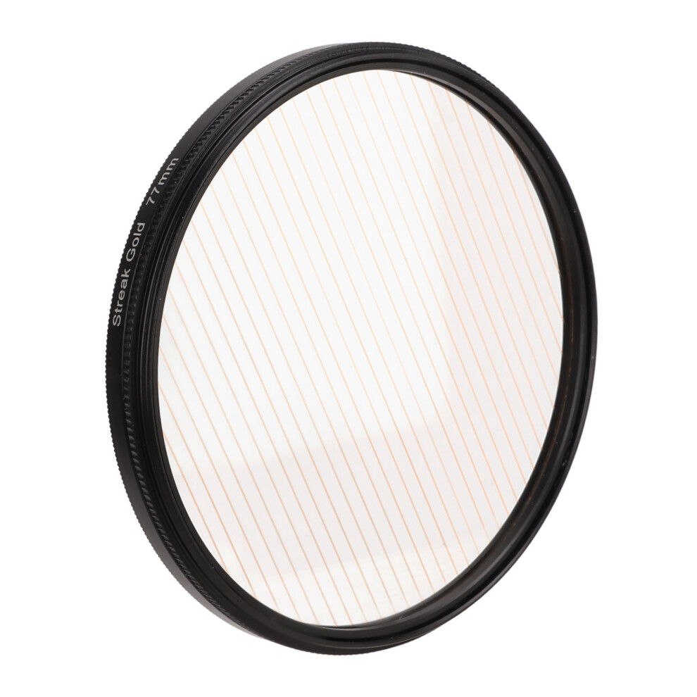 Streak Digital Camera Lens Filter Antiscratch Optical Glass Aluminum Alloy Frame Compatible With Nikon 77Mm Gold 3298200003168