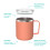 KeepCup KeepCup Camp Mug, Reusable Stackable Insulated Stainless Steel with splashproof lid- 12oz (340ml) - Clay 2