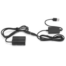 NPW235 Dummy-batterij DC-koppeling voedingsadapter met USB-kabel, compatibel met Fujifilm XT4 GFX100S