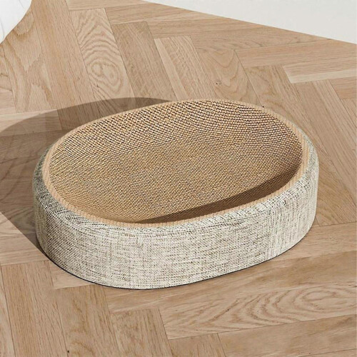 Oval Shape Scratch Pad For Cats\nCat Bed 1