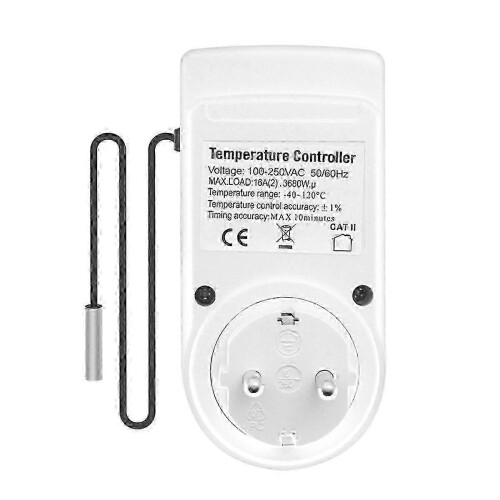 Optical Digital Temperature Controller with Sensor for Reptile Incubator, EU Plug 2