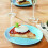 Light Blue Opal Glass Dinner Set Dinnerware Tableware (6 Dessert Plates) 2