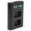 Base de carregamento com hub de carregamento rápido duplo Micro Type-C e visor LCD, compatível com a bateria de câmera ENFW50. 5