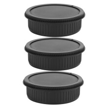 3-teiliges Set aus schwarzem Kunststoff, bestehend aus Objektiv-Rückdeckel, Gehäuse- und Frontdeckel, passend für Pentax PK-Bajonettkameras