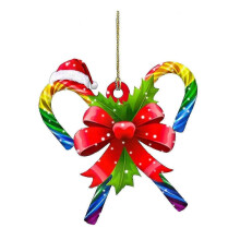 Kerstcadeau voor haar, houten hanger voor de kerstboom.