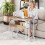 Homcom (Yellow) HOMCOM 80 cm Foldable Computer Desk on Wheels for Small Spaces 9