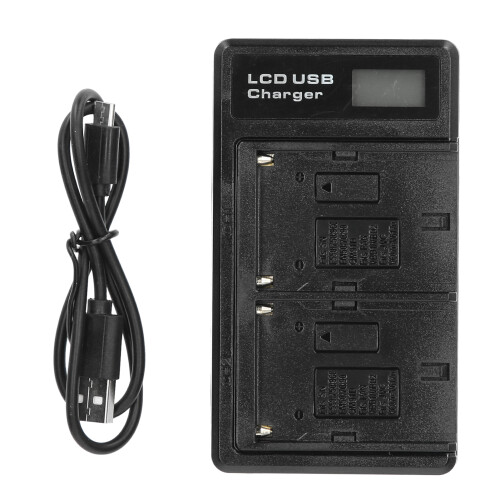 LCD Display Screen Lithium Battery Double Charge Charger USB Charging Base Compatible With NPF550 1