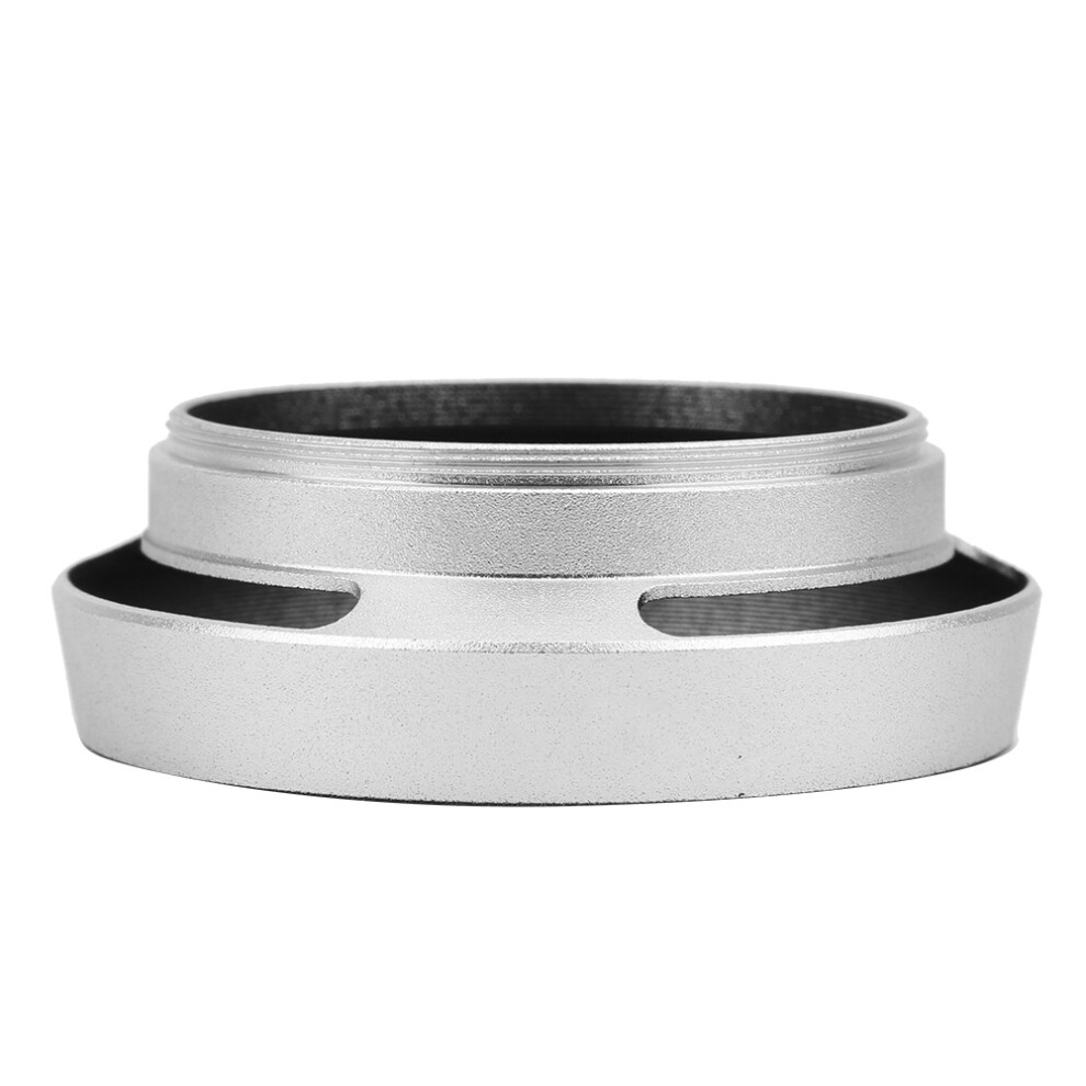 Universal Aluminium Alloy Portable Hollow Camera Bevel Lens Hood Shade Silver49mm 3255677981337
