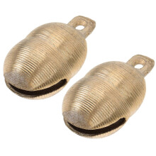 2 PCS Decor Ornament Pet Bell Brass Copper for Dog Collar Cattle and Sheep