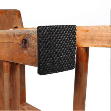 (Carr?? 12 pi??ces) Patins antid??rapants auto-adh??sifs en caoutchouc noir pour pieds de meubles et chaises, protection pour sols