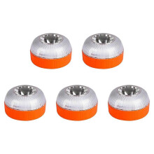 Stück V16 LED Notfall Blitzleuchten, weiße und gelbe Warnleuchten mit Magnetfuß, Verkehrssicherheitsleuchten