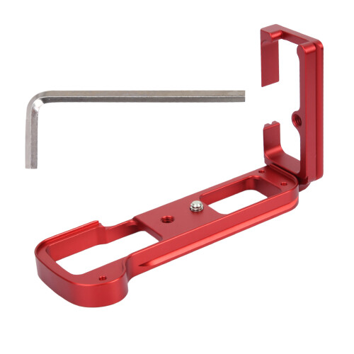Durable QR L shaped Camera Bracket Quick Release Vertical Grip Compatible With FUJIFILM X T3 Red 1