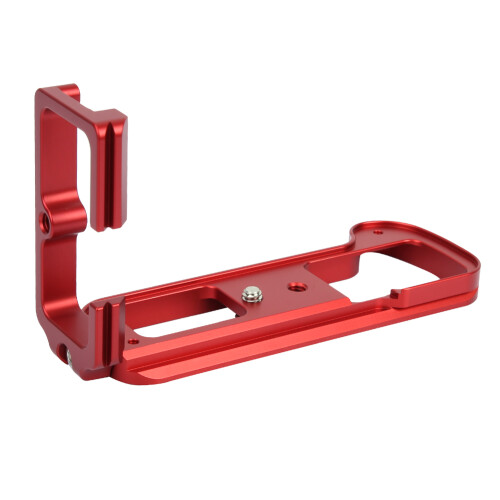 Durable QR L shaped Camera Bracket Quick Release Vertical Grip Compatible With FUJIFILM X T3 Red 2