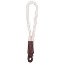 Hand- en polsbandje van katoenen touw, compatibel met Fuji X T30 digitale camera's met ronde lensopening (beige)