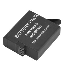 AHDBT-601 1220mAh 3,7V Kameraakku, kompatibel mit GoPro Hero 7/5/6, Schwarz