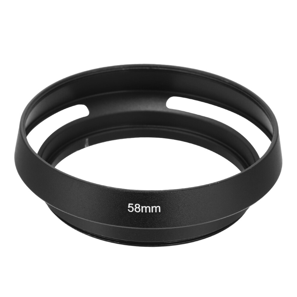 Universal Aluminium Alloy Hollow Camera Lens Hood Sunshade Cover Protector (58Mm) 3054289666713