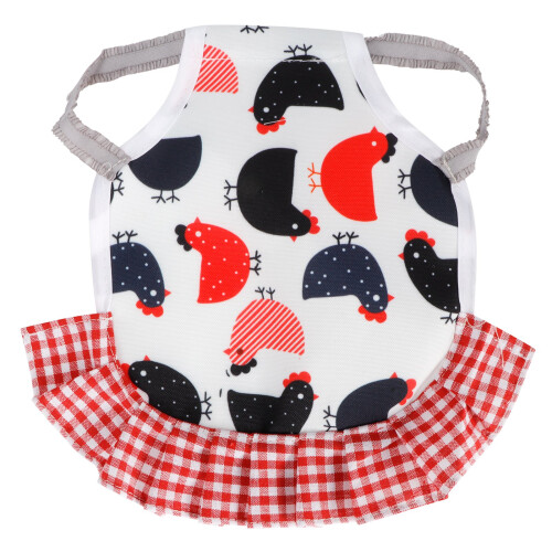 2Pcs Chicken Saddle Hen Apron Wing Feather Protector White+Red 2217cm 2