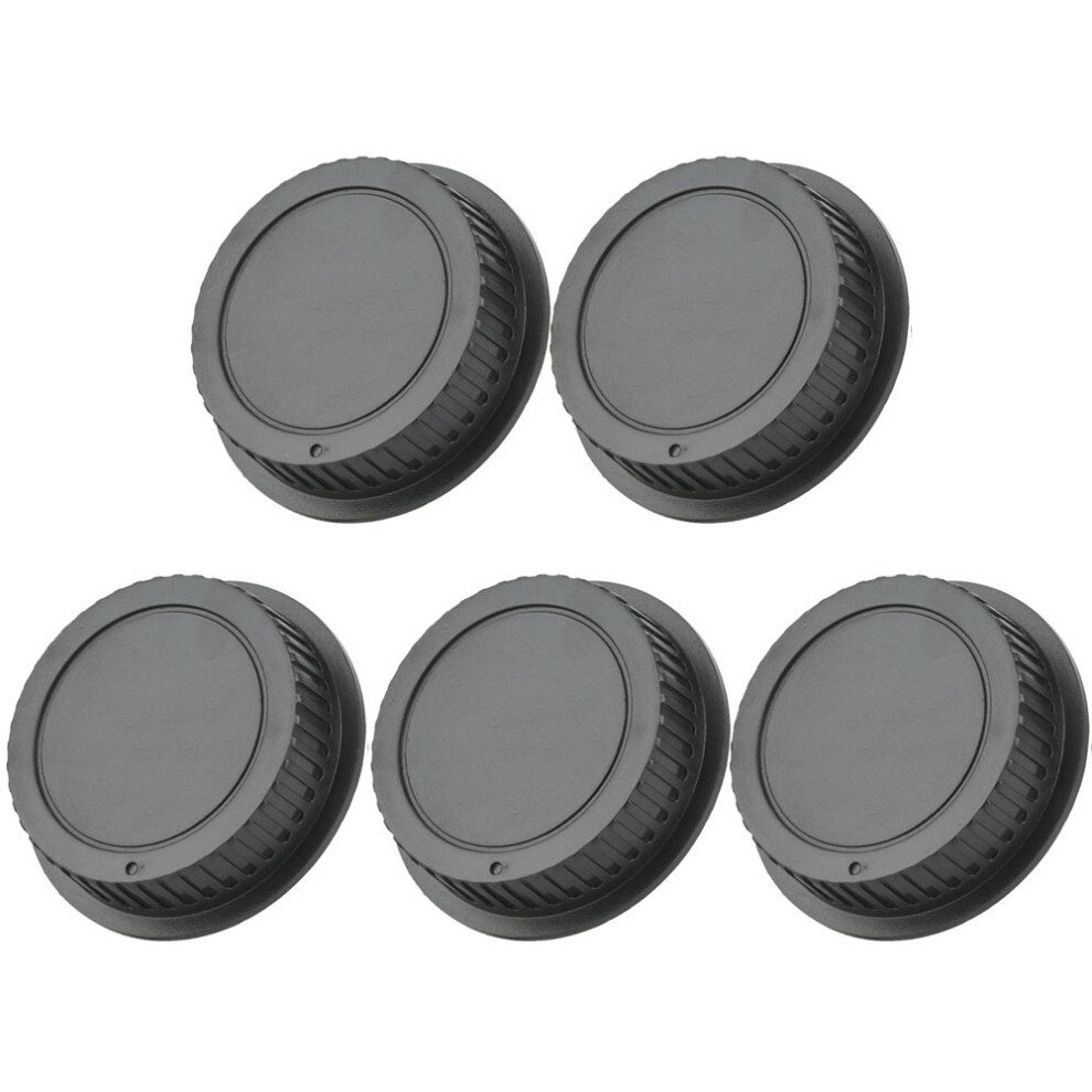 5 Pieces Plastic Portable Rear Lens Cap Cover Compatible With Canon Camera Lenses Black 3453128623212