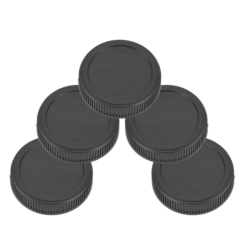 5Pieces Portable Plastic Om Mount Rear Lens Cover Cap Compatible With Olympus Om Lenses Black 3511024596075