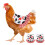 2Pcs Chicken Saddle Hen Apron Wing Feather Protector, White+Red, 22x17cm 16