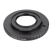 Adapter voor M42/C-vatting filmobjectieven en spiegelloze camera's (dubbeldoel) (M42/C M4/3)