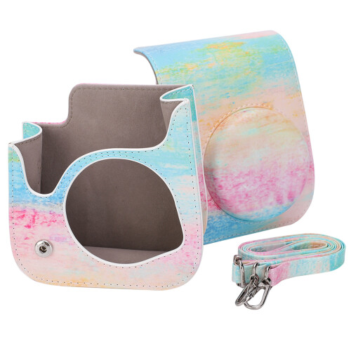 Capa protetora para câmera em couro PU com alça de ombro única, compatível com câmeras instantâneas Mini11Splat. 1