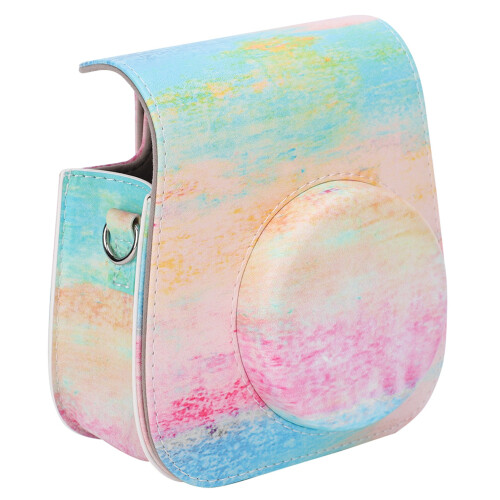 Capa protetora para câmera em couro PU com alça de ombro única, compatível com câmeras instantâneas Mini11Splat. 2