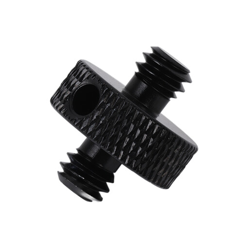 Adaptador de rosca macho de 1/4" para câmera, compatível com tripés, gaiolas e cabeças de bola. Preto. 2