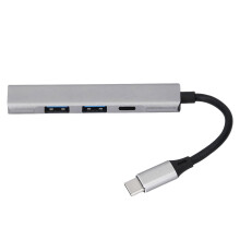 USB 3.0 Hub 7 in 1 USB A C Docking Station Splitter High Speed Transmission Dock Compatible With PC Computer Mobile Phone Tablet