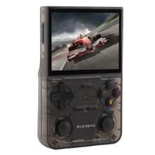 Retro draagbare gameconsole met 3,5 inch scherm (640x480), dubbele joystick, 3500 mAh batterij, compatibel met vrijetijdsentertainment, zwart.