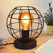 Glitzerlife Table Lamp Vintage Black 1-light E27 Metal