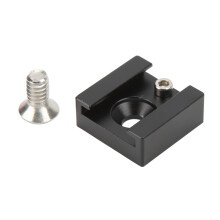 Cold Shoe-adapter met 1/4 inch schroefdraad, compatibel met camerakooien, flitsers, monitoren en microfoons.