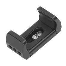 Powerbankhouder van aluminiumlegering, breedtebereik 53 tot 80 mm, 1/4 inch schroefgat, powerbankklem, compatibel met camera
