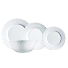 Porcelain Dinner Set 19 Piece Luminarc Kitchen Dinnerware Service Plate Ceramic