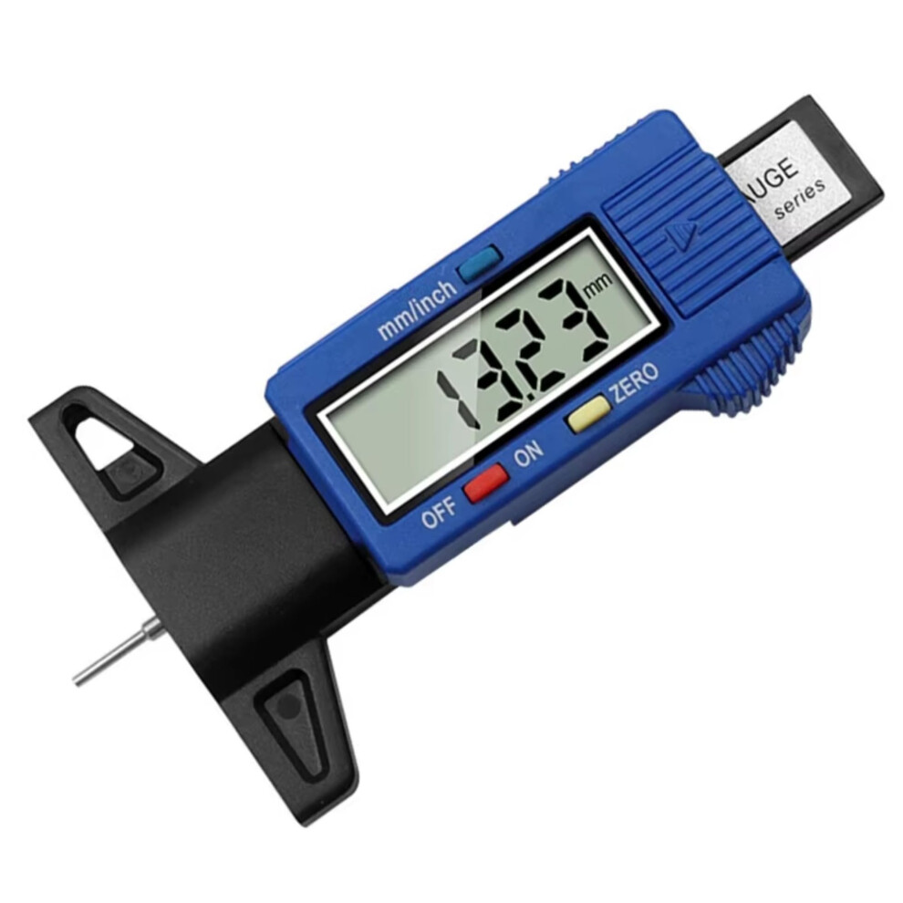 Tyre Tread Depth Gauge - 0-25.4Mm/1Inch Portable Tread Depth Checker Tyre Depth Measure With Large Lcd Display For Cars, Vans, Trucks 5061045620030