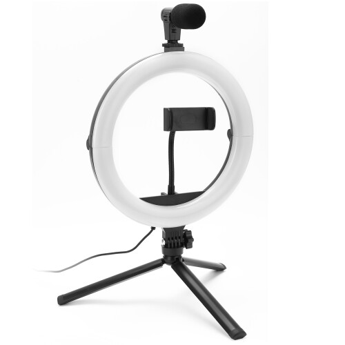 Kit de tournage portable RLM-10 avec microphone et éclairage d'appoint, compatible avec les interviews et la diffusion en direct. 2