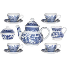 Churchill Blue Willow 11 Piece Tea Set