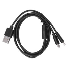 USB naar Dual Port Type-C voedingskabel 2-in-1 multifunctionele oplaadkabel, compatibel met DJI OSMO Pocket 2