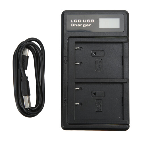 Φορτιστής USB διπλής φόρτισης μπαταρίας με οθόνη LCD συμβατός με μπαταρία Fuji NPW126 1