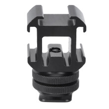 1/4'' dubbellaagse schroef, compatibel met drie hot/cold shoe-voeten, invullicht, multifunctionele beugel