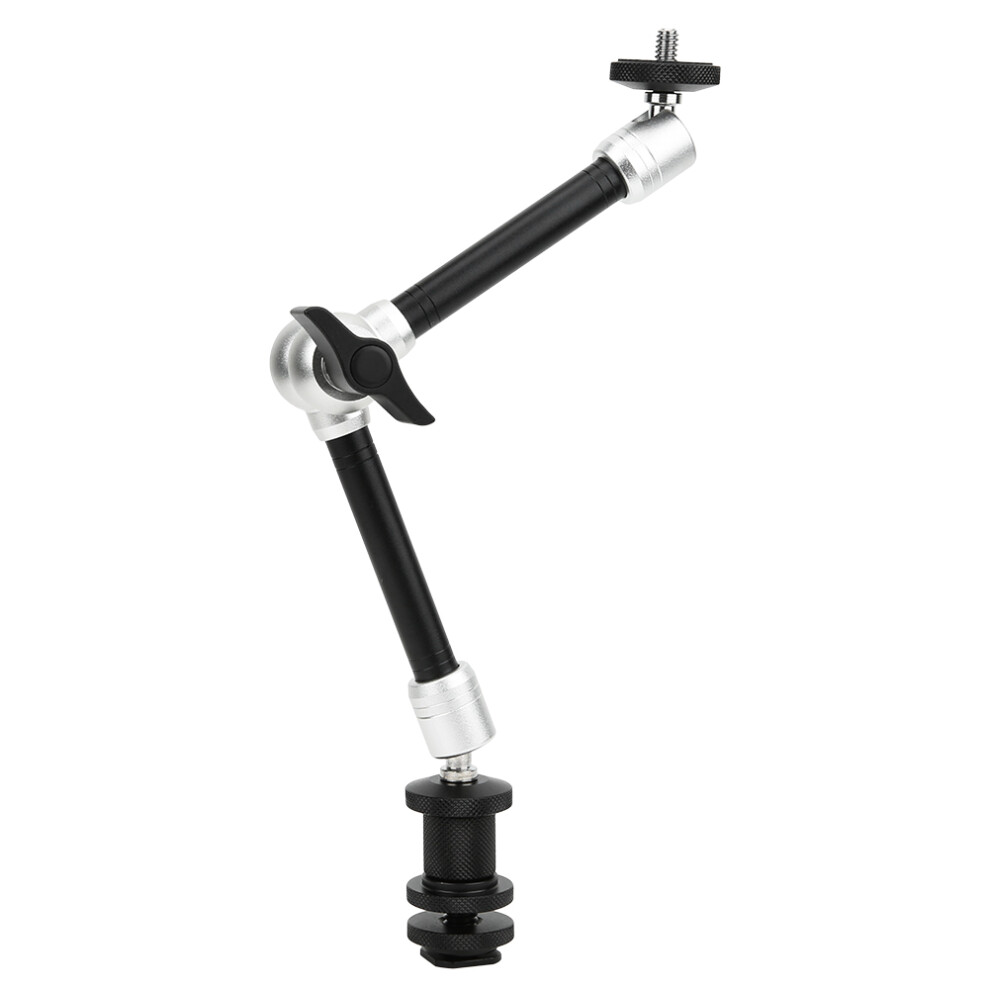 Aluminium Alloy Magic Arm Universal Bracket Mount Accessory Compatible With Cage Monitor Microphone Fill Black/Light 3435270994914