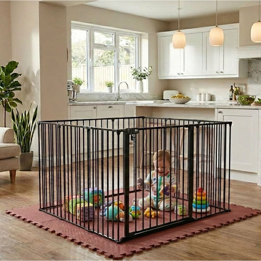 Safetots (, 105 X 144Cm) Play Den, 70Cm High, With Soft Foam Play Mat Black