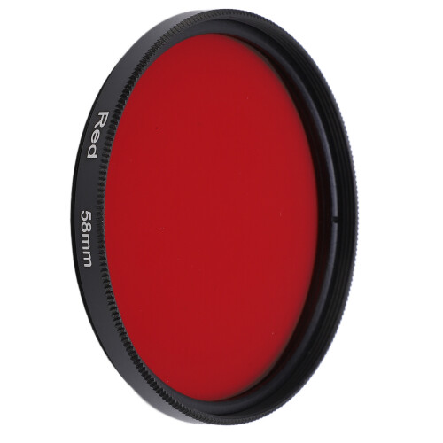 Threaded Camera Lens Filter Full Red Color Filter Optical Glass Compatible With Nikon Camera Lens58mm 2