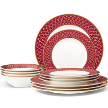 Noritake Crochet 12-Piece Dinnerware Set, Service for 4