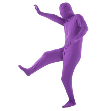Screen Bodysuit van polyvinylchloridevezel, paars, onzichtbaar, geschikt voor fotografie, chromakey, compatibel met video-effecten, 160 cm/62,99 inch
