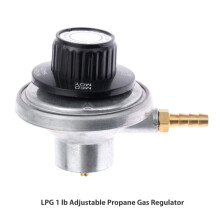 2X Régulateur de Gaz Réglable Basse Pression pour Réservoir de Propane de 0,5 Kg avec Raccord de Tuyau Cannelé 1/4Pouce