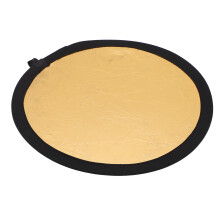 2-in-1 30 cm runder, faltbarer Fotoreflektor für den Außenbereich, tragbar, für Studios, Gold/Silber